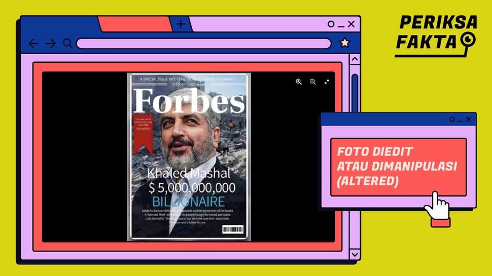 Apa Iya Sampul Majalah Forbes Tampilkan Mantan Pemimpin Hamas?