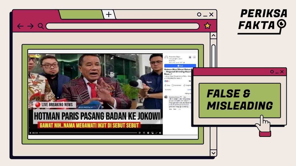 Hoaks Hotman Paris Somasi Megawati dan Pasang Badan demi Jokowi