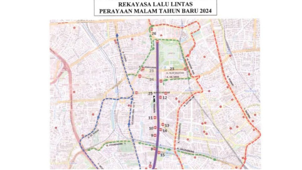 Simak Rekayasa Lalu Lintas di Jakarta saat Malam Tahun Baru