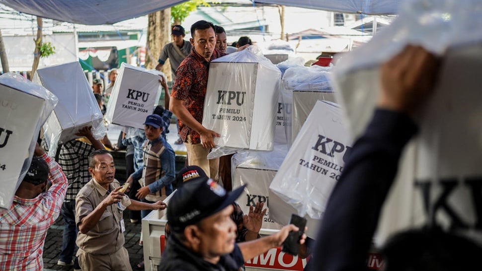 Distribusi Logistik Pemilu di Jakarta Pusat