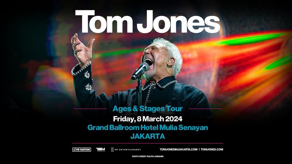 Rundown Konser Tom Jones Jakarta, Jam Open Gate, dan Tiket