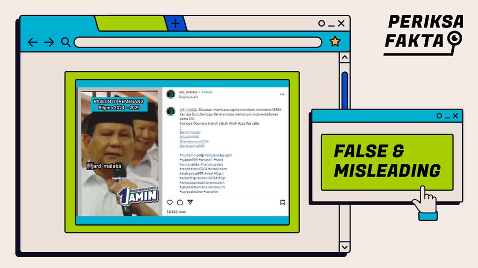 Hoaks Prabowo Beri Selamat ke Anies karena Menang Pilpres