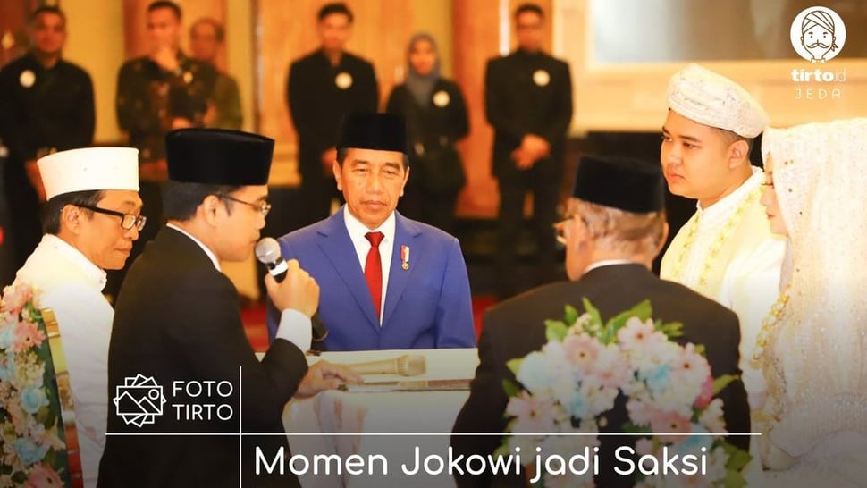 Momen Jokowi jadi Saksi Pernikahan Putra Wamenaker