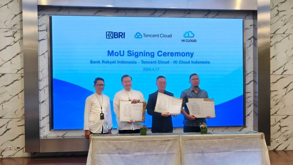 BRI Jalin Kerja Sama dengan Tencent Cloud dan Hi Cloud Indonesia