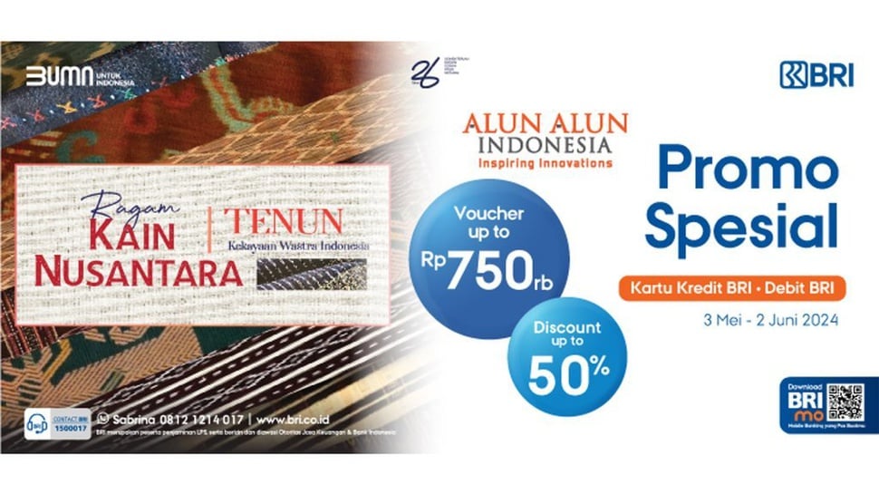 BRI Beri Diskon up to 50% & Voucher di Alun-alun Indonesia
