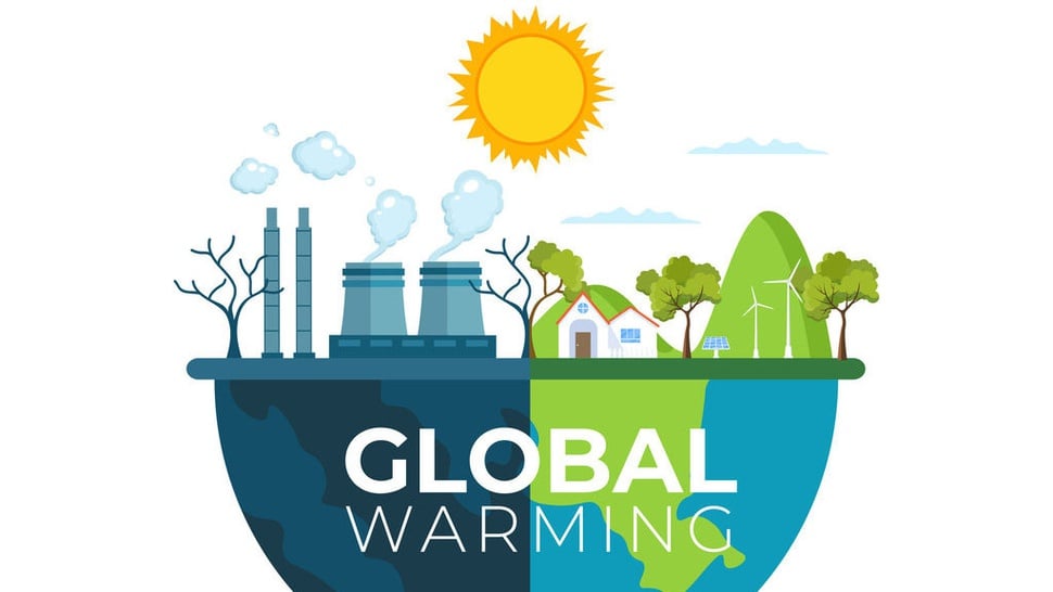 10 Contoh Gambar Poster Pemanasan Global dan Cara Membuatnya