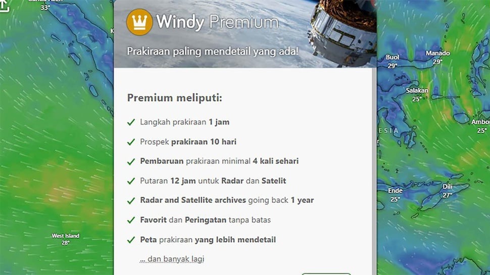 Fitur Windy Premium, Harga, Bedanya dengan Reguler, & Cara Beli
