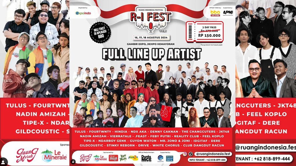 Harga Tiket RI FEST 2024, Cara Beli, dan Daftar Line Up