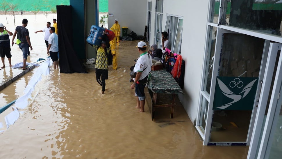 Talang di Arena Menembak PON Aceh-Sumut Ambruk Berujung Banjir