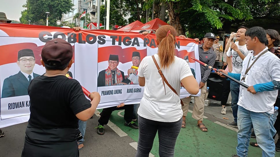 Demo di KPU DKI, JRMK Suarakan Gerakan Coblos 3 Pasangan Cagub