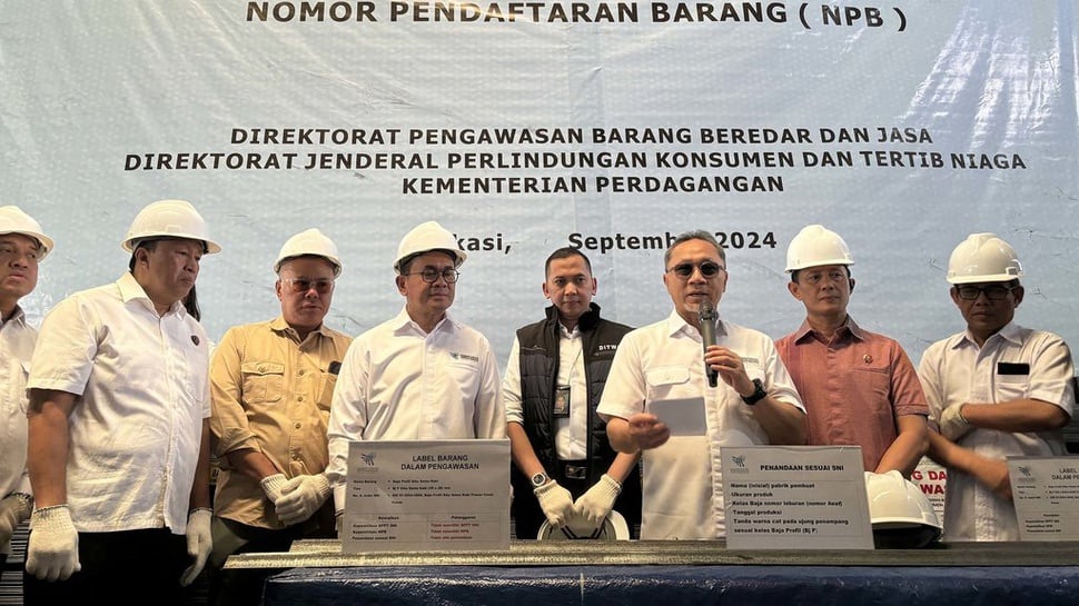 Kemendag Temukan Ribuan Ton Produk Baja Tak Penuhi SNI & NPB