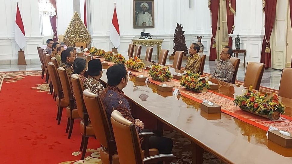 Presiden Jokowi Berkenalan dengan Pimpinan MPR 2024-2029