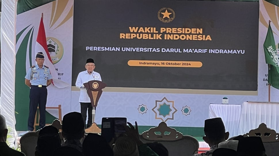 Sebelum Lengser, Ma'ruf Amin Resmikan Universitas Darul Ma'arif