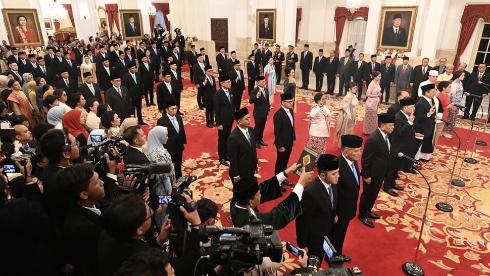 Prabowo Lantik 53 Wakil Menteri di Istana Negara