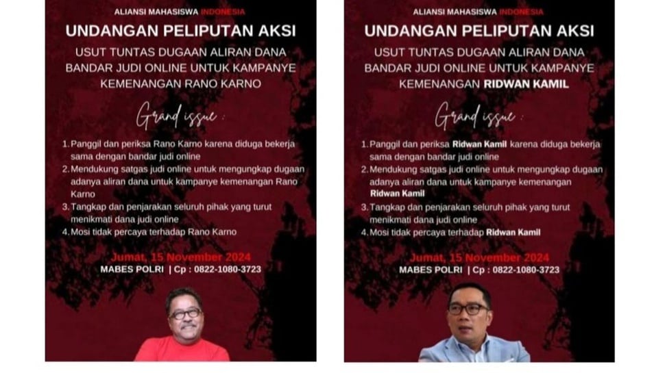 Flyer Gugat Dana Rano Karno Disabotase, Aksi Mahasiswa Batal