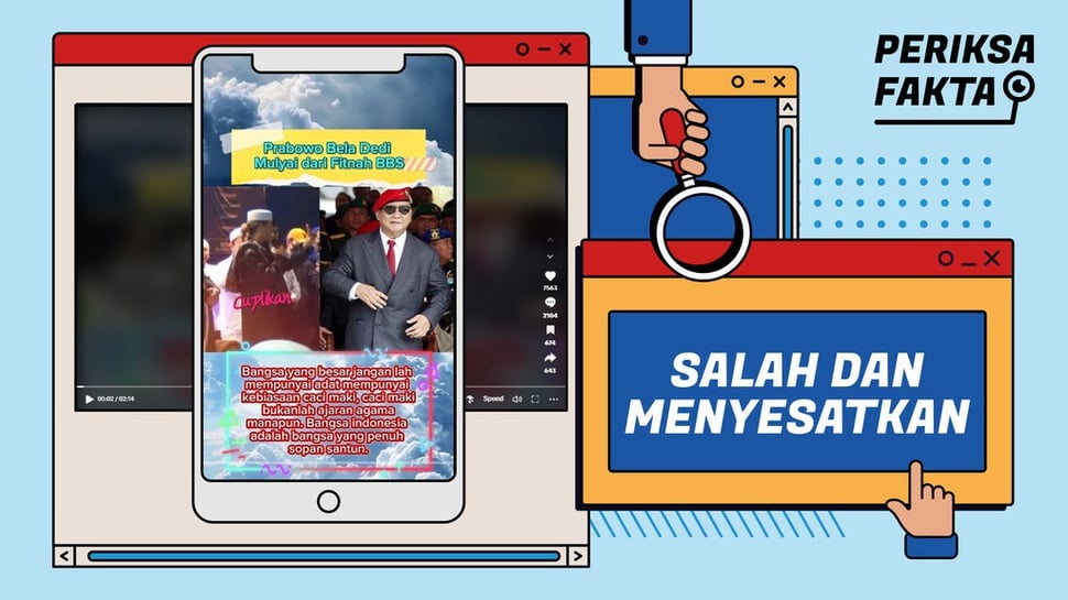 Salah, Video Prabowo Subianto Membela Dedi Mulyadi