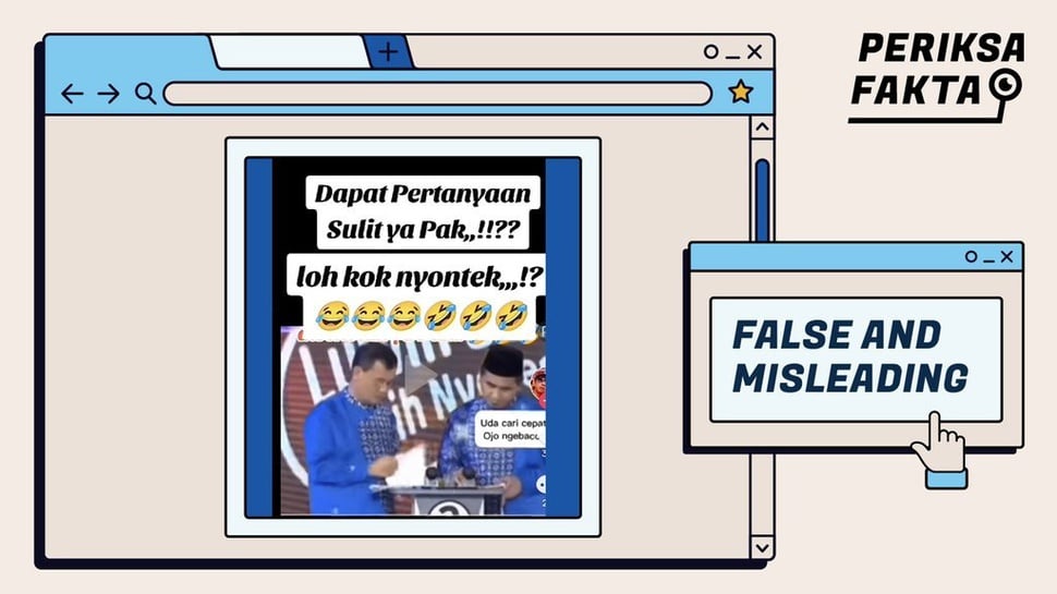 Salah, Narasi Ahmad Luthfi-Taj Yasin Nyontek Saat Debat