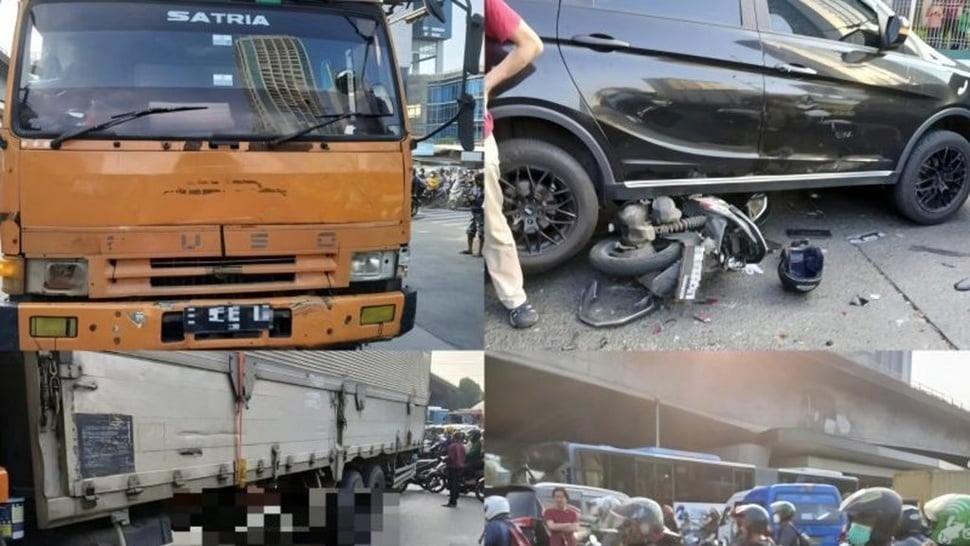 1 Orang Tewas akibat Truk Rem Blong di Slipi