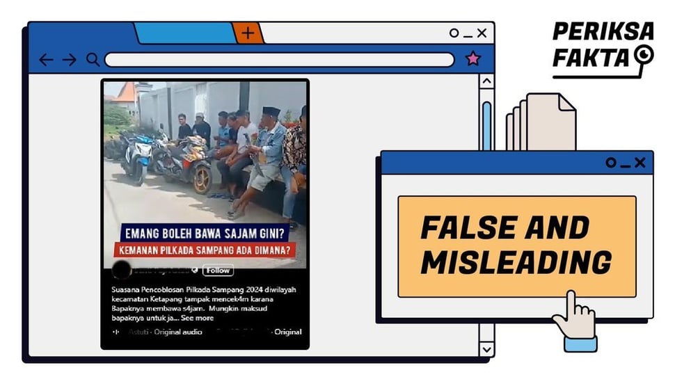 Video Kelompok Pria Bawa Senjata Diklaim Suasana Pilkada Sampang