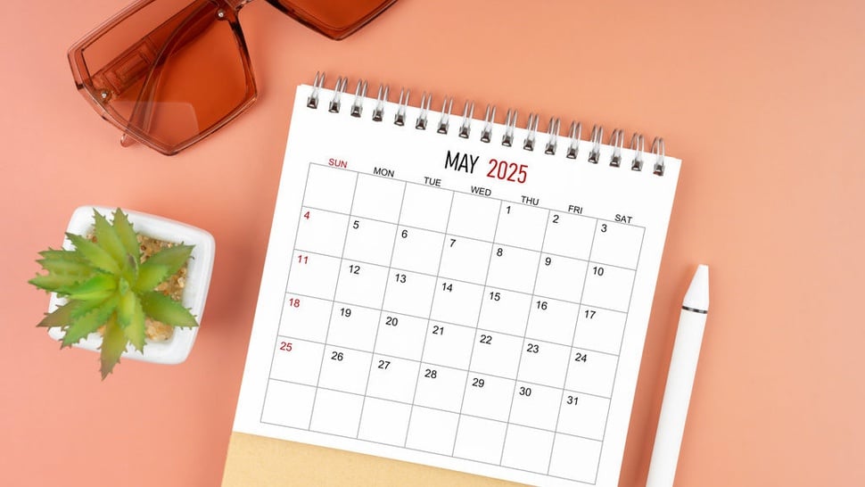 Kalender Bulan Mei 2025 dengan Libur Nasional & Cuti Bersama