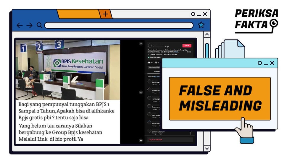 Hoaks Pengalihan Tunggakan BPJS Kesehatan ke BPJS Gratis PBI
