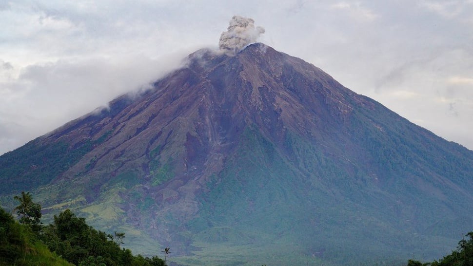 Gunung Semeru Kembali Erupsi Sabtu Pagi Setinggi 600 Meter