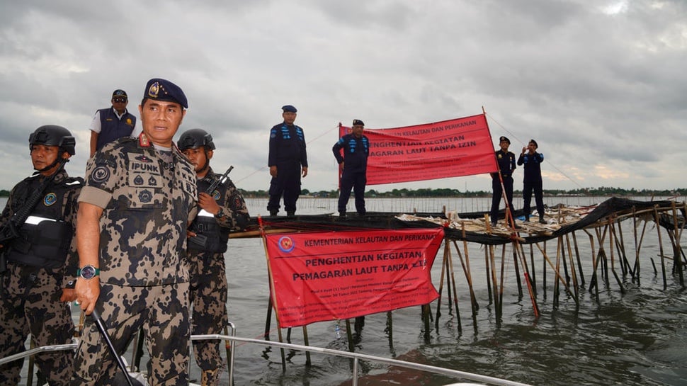 KKP Hentikan Kegiatan Pemagaran Laut Capai 30 KM di Tangerang