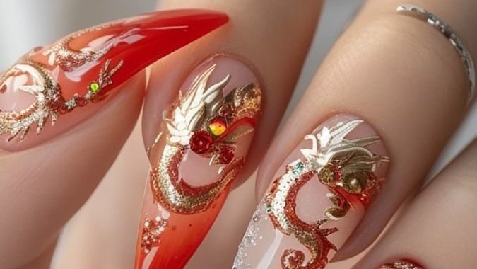 8 Ide Nail Art Imlek 2025 untuk Mempercantik Penampilan