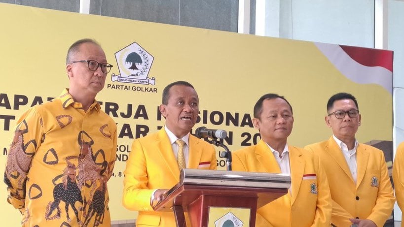 Kelakar Bahlil saat Mik Mati di Rakernas Golkar: Belum Dapat Gas