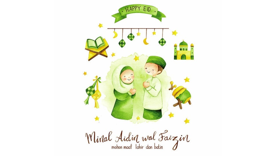 Tulisan Minal Aidin Wal Faizin yang Benar dan Apa Maknanya?