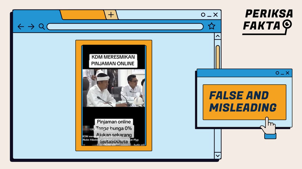 Tidak Benar Video Dedi Mulyadi Resmikan Layanan Pinjol