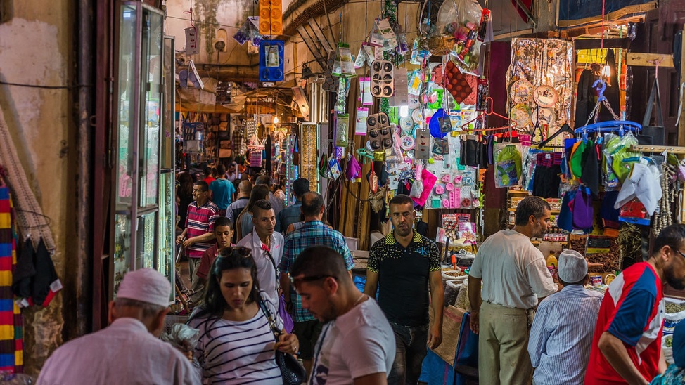 Atmosfer Pasar  Jemaa El Fna di Kota Tua Marrakesh Tirto ID