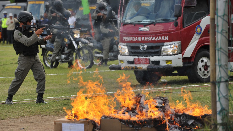 Latihan Pengamanan Sidang Interpol