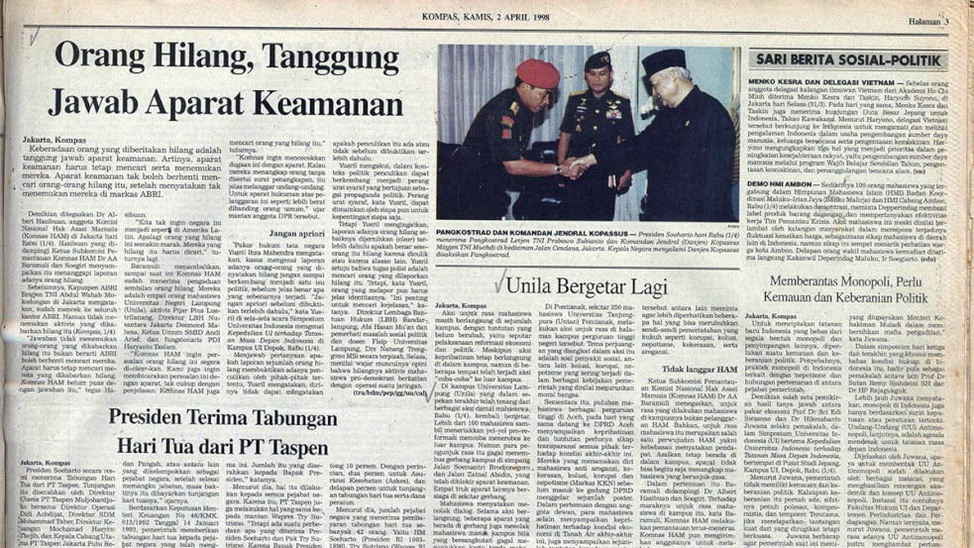 1998: Tuntutan Reformasi, Perubahan Kekuasaan, Penembakan - Foto