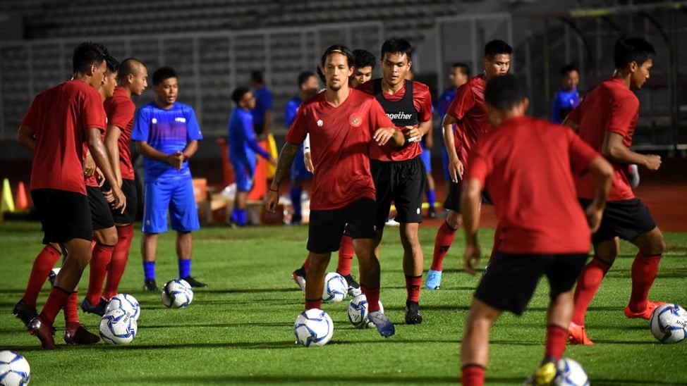 Latihan Perdana Timnas Indonesia