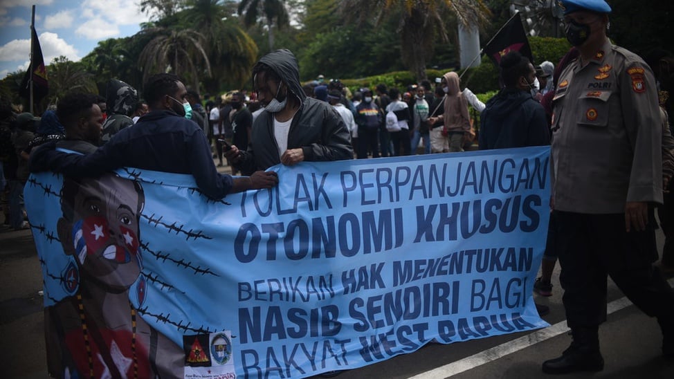 Mahasiswa Papua Gelar Aksi Di Patung Kuda Monas