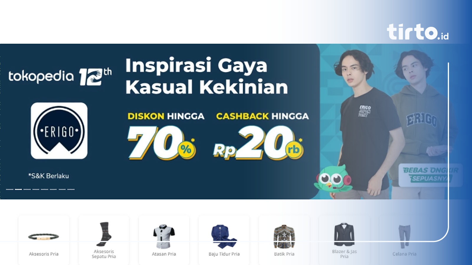 Fashion Pria Di Tokopedia Diskon Jam Tangan Hingga Sepatu Sneakers
