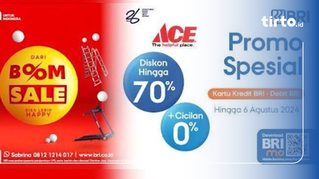 Diskon ACE Hardware hingga 70 Pakai Kartu Kredit dan Debit BRI