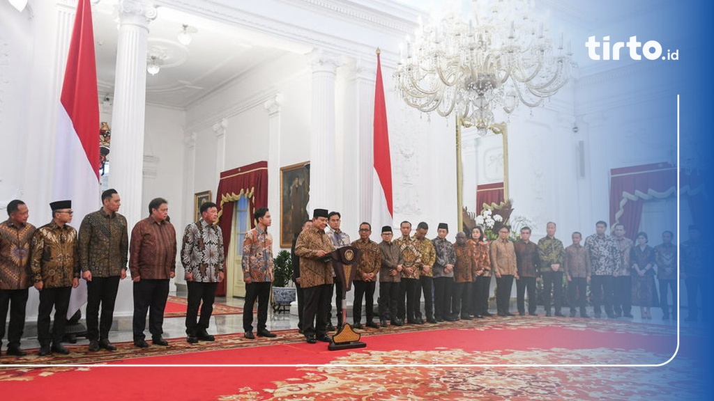 Prabowo Subianto Umumkan 53 Menteri di Kabinet Merah Putih