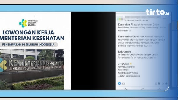 Hoaks Informasi Lowongan Pekerjaan Mengatasnamakan Kemenkes