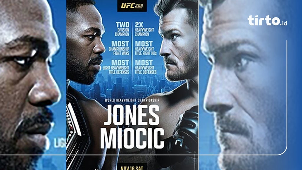 Jadwal UFC 309 Jon Jones vs Miocic, Head to Head, Live Streaming