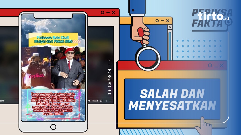 Salah, Video Prabowo Subianto Membela Dedi Mulyadi