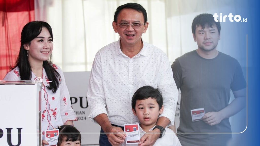 Ahok, Istri & Putra Sulungnya Mencoblos di TPS 60 Pluit