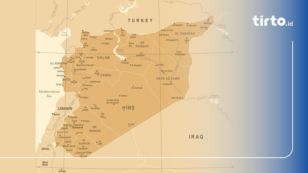 Peta Negara Suriah dan Kondisi Terkini Usai Dikuasai Oposisi HTS