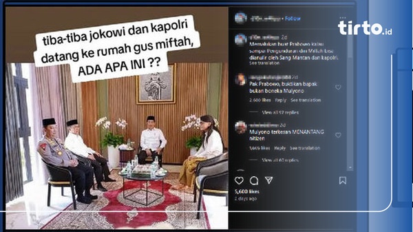 Hoaks Jokowi dan Kapolri Mendatangi Rumah Gus Miftah