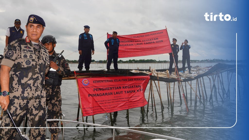 KKP Hentikan Kegiatan Pemagaran Laut Capai 30 KM di Tangerang