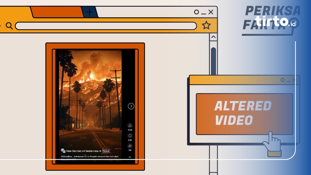 Hoaks Video Buatan AI Diklaim Kebakaran di Los Angeles