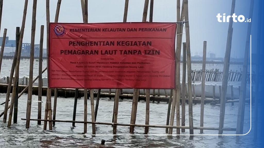 KKP Segel Pagar Laut di Tarumajaya Bekasi