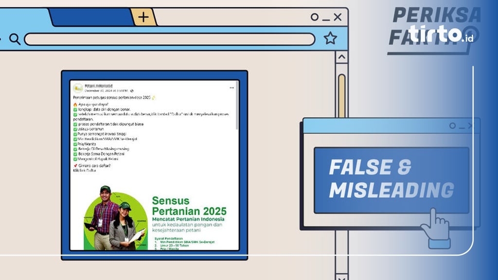 Hoaks Rekrutmen Petugas Sensus Pertanian 2025