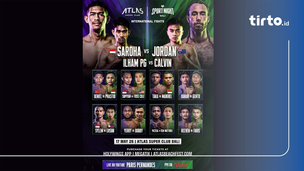 Holywings Sport Night 9: Saroha vs Jordan 17 Mei di Bali